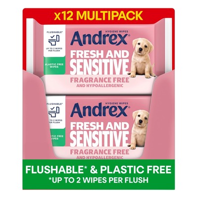 Andrex 安德鲁斯 Fresh & Sensitive 可冲厕湿厕纸 12包×30片