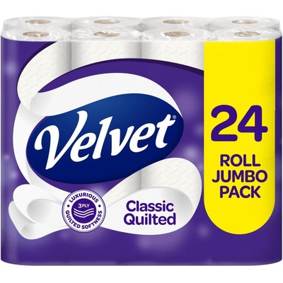 Velvet 经典压花三层卷纸 24卷装