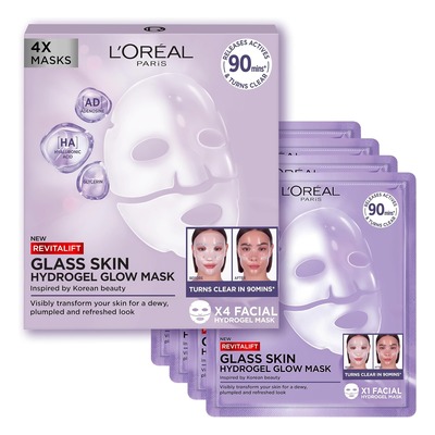L'Oréal Paris 巴黎欧莱雅 Glass Skin 水光凝胶面膜 4片