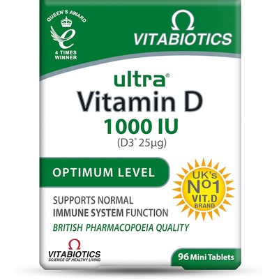 Vitabiotics Ultra 维生素D3 1000IU 96片