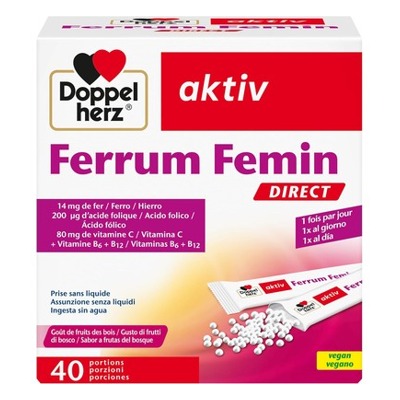 Doppelherz双心Ferrum Femin补铁颗粒40条