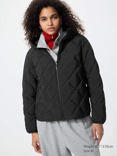 UNIQLO PUFFERTECH 保暖连帽外套 黑色