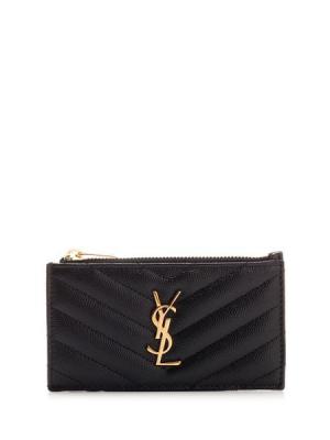 Saint Laurent Cassandre 绗缝拉链卡包
