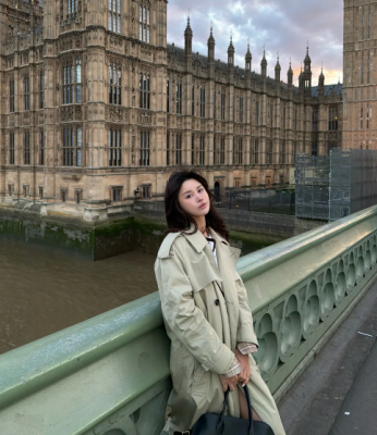 Aoife 女士防泼水双排扣长款雨衣