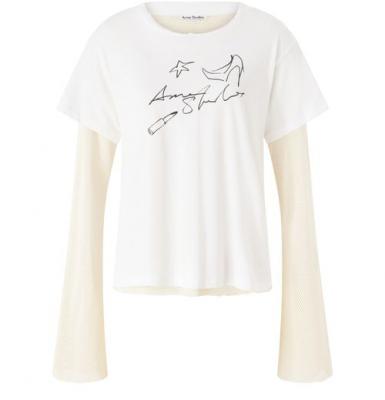 Acne Studios 长袖T恤 米白色