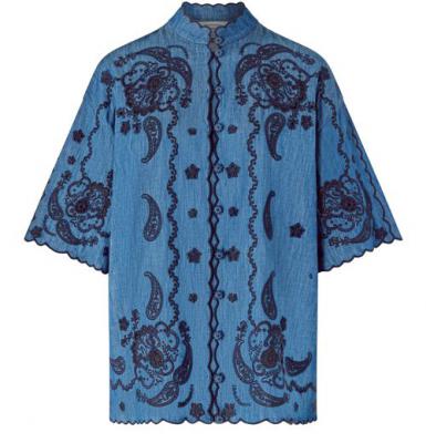 Zimmermann Aster 印花牛仔衬衫