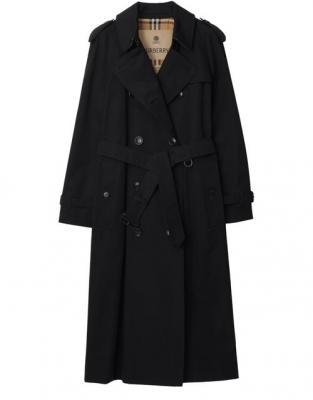 Burberry Waterloo 长款经典风衣 黑色