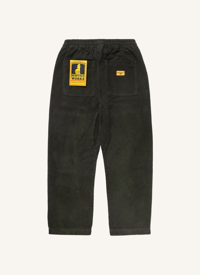 Chef Pants 灯芯绒有机棉长裤 | 卡其绿