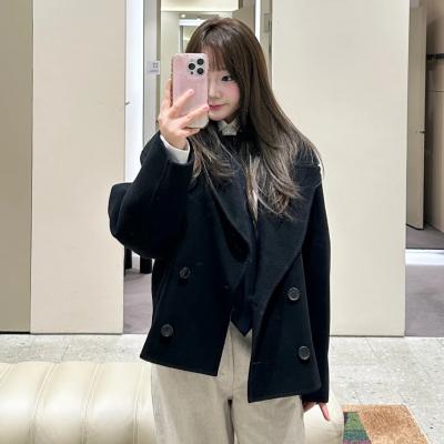 双面羊毛夹克 黑色