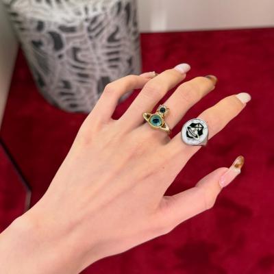 Deanna 金绿玻璃眼戒指