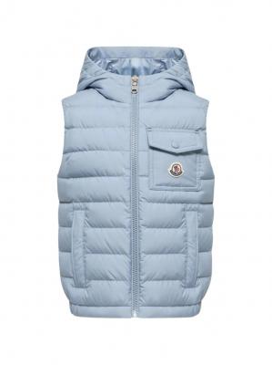 Moncler Enfant Wystan 连帽羽绒背心 蓝色