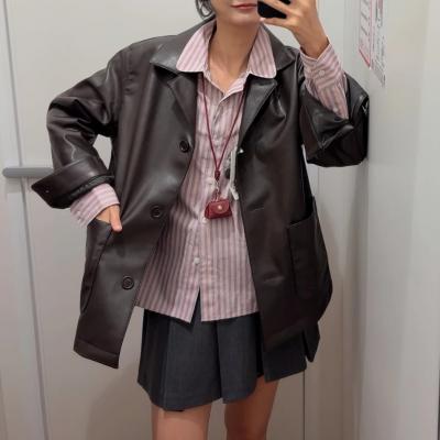 仿皮夹克