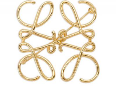 LOEWE Anagram 胸针 金色