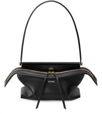 LOEWE Small Whisker 亮面小牛皮手袋 黑色