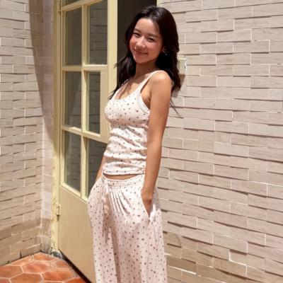 印花罗纹背心