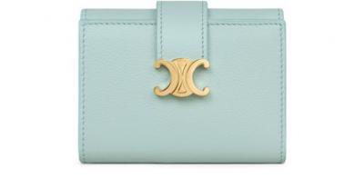 Celine Nino 小号压纹小牛皮钱包 蓝色