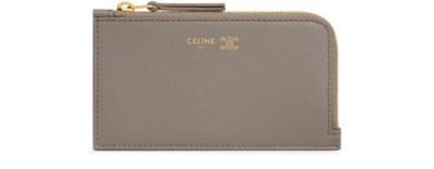 Celine 长款拉链卡包 粒面小牛皮 灰色