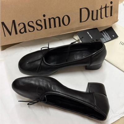 Massimo Dutti 黑色高跟芭蕾鞋