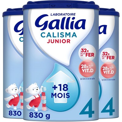 Gallia 佳丽雅 Calisma Junior 4 段成长奶粉 830g×3 罐（18 个月–3 岁，不含棕榈油）