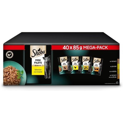 Sheba 希宝 Mini Filets 成猫湿粮 酱汁禽肉精选 40×85g