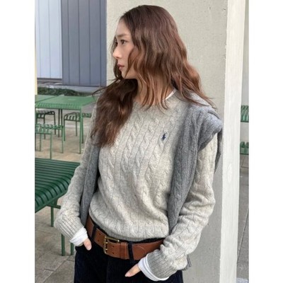 Polo Ralph Lauren 灰色麻花毛衣