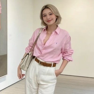 Polo Ralph Lauren 粉色小马衬衫