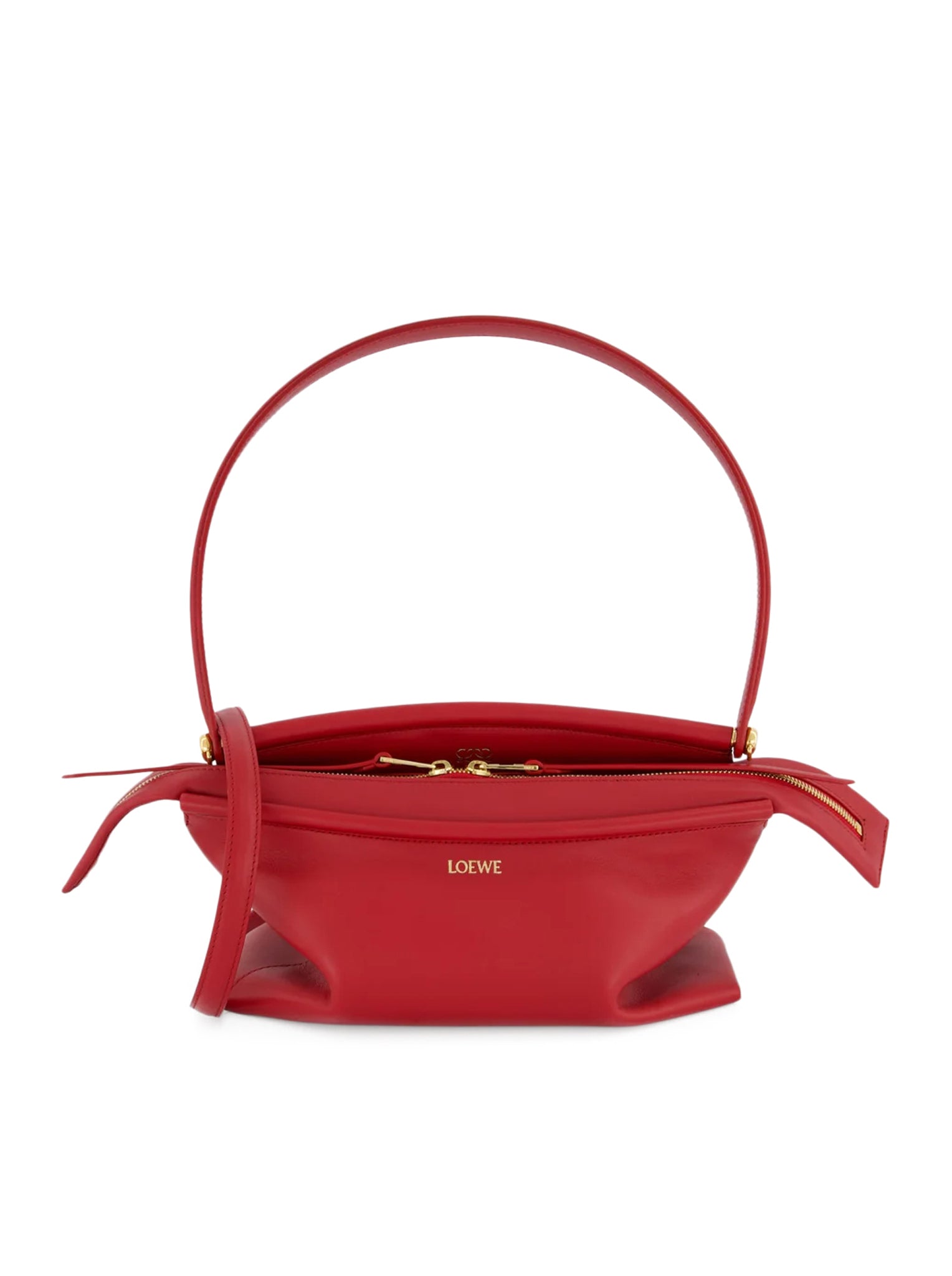 Loewe 罗意威 Whisker 小号皮革手袋 胭脂红
