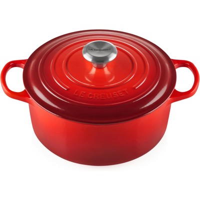 Le Creuset 酷彩 圆形珐琅铸铁炖锅 24cm 樱桃红