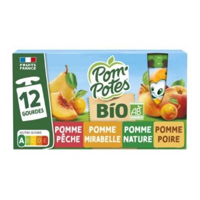 Pom'potes 有机多口味水果泥 12×90g