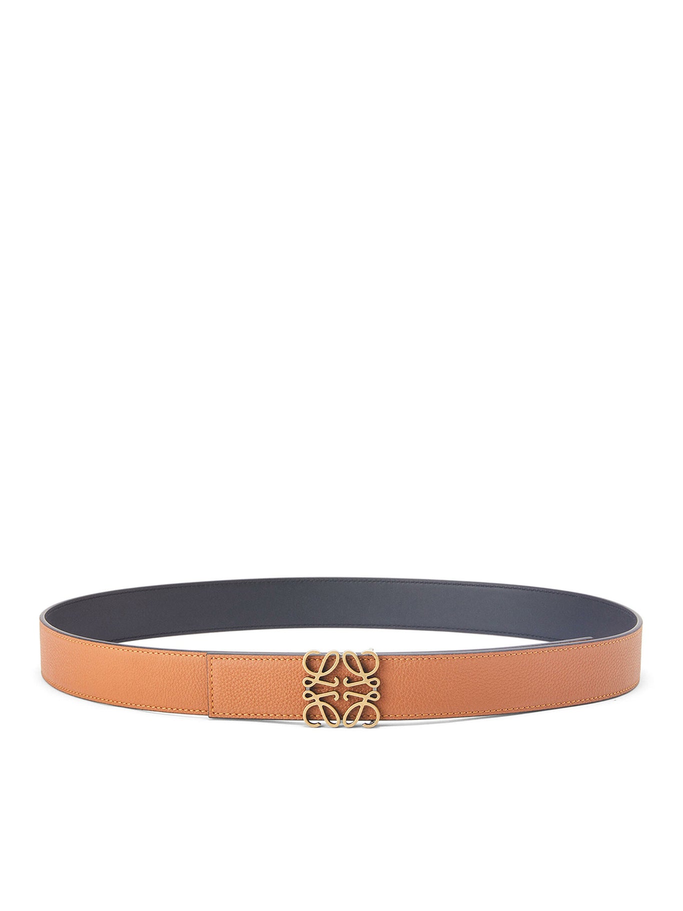 Loewe 罗意威 Anagram 双面皮带 棕/黑旧金(男士)