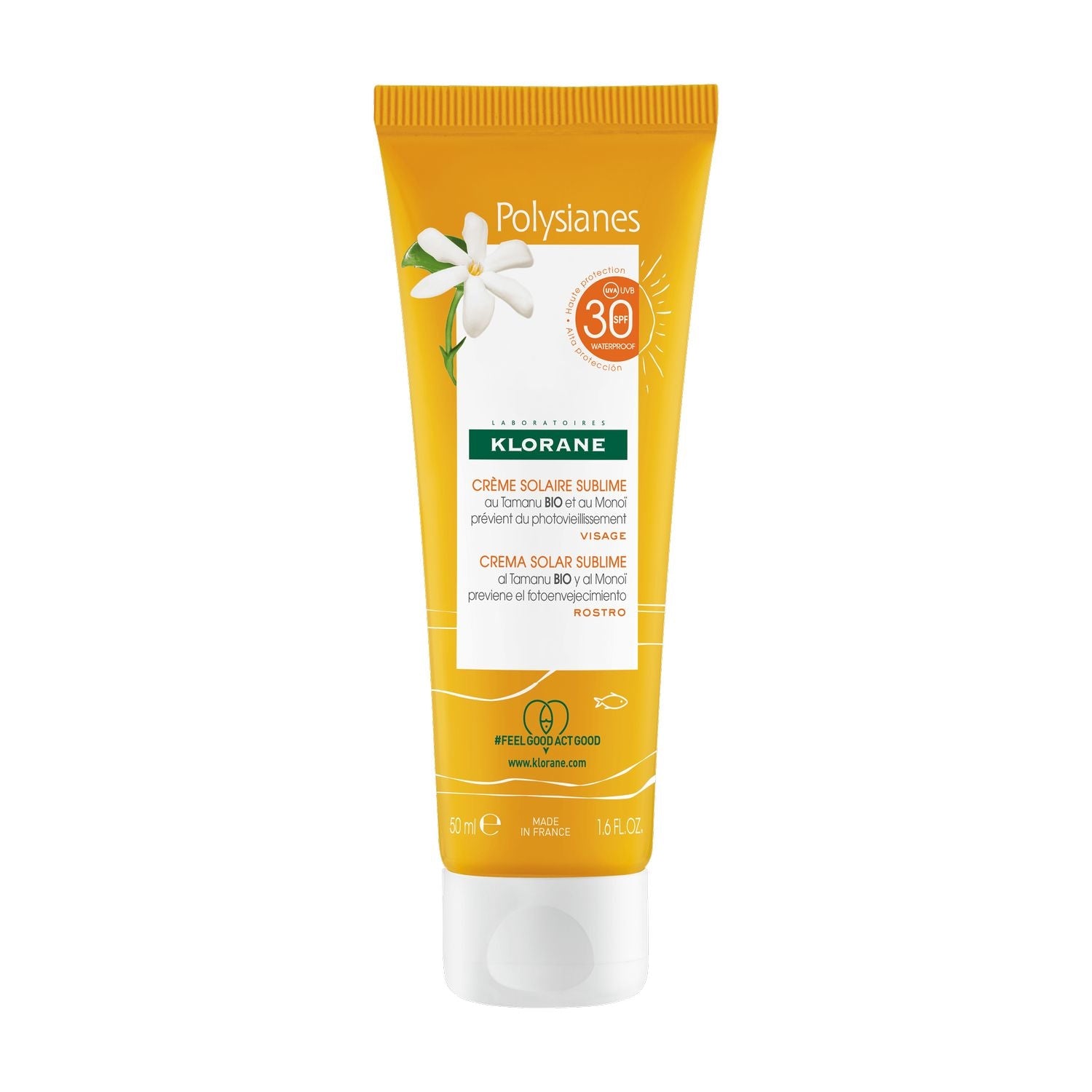 Klorane Polysianes 塔玛努防晒面霜 SPF30