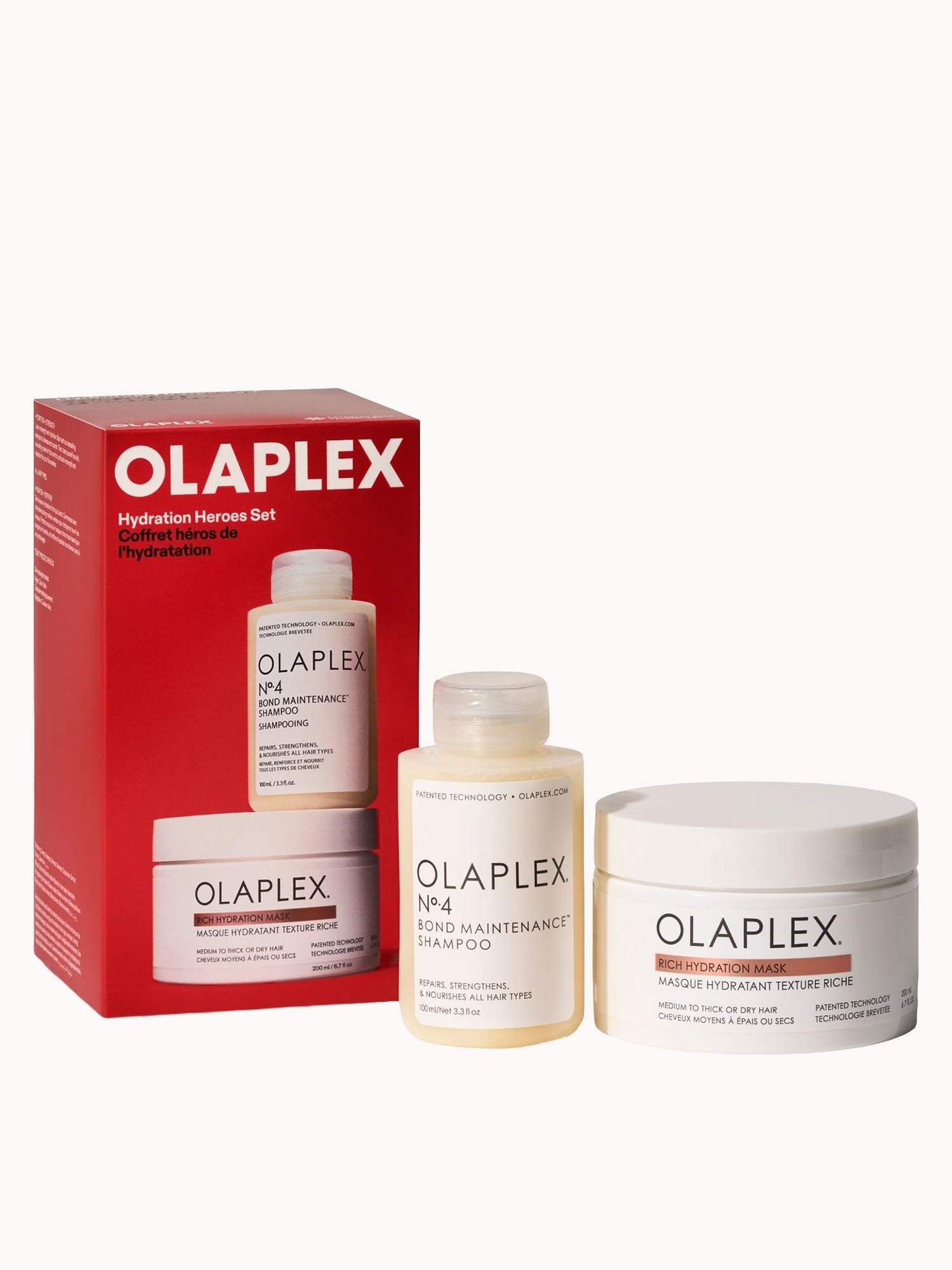 OLAPLEX保湿洗护双件礼盒|No.4洗发水100ml+Rich发膜200ml