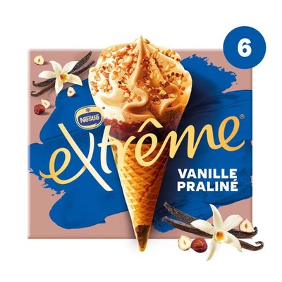 Nestlé Extrême 香草果仁酱流心甜筒 6支装 426g