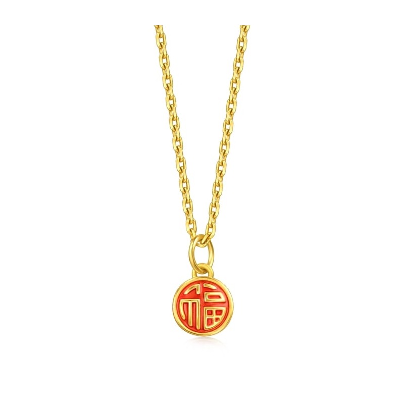 薄荷系列·足金金飯碗吊墜(约0.48克)