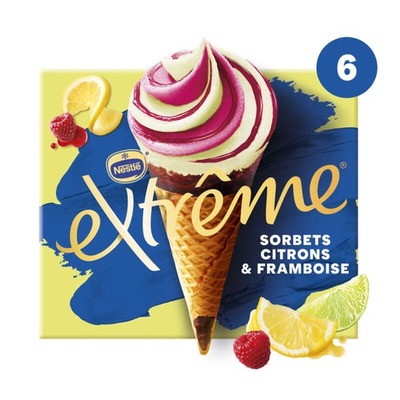 Nestlé Extrême 柠檬覆盆子雪芭甜筒 6支装 426g