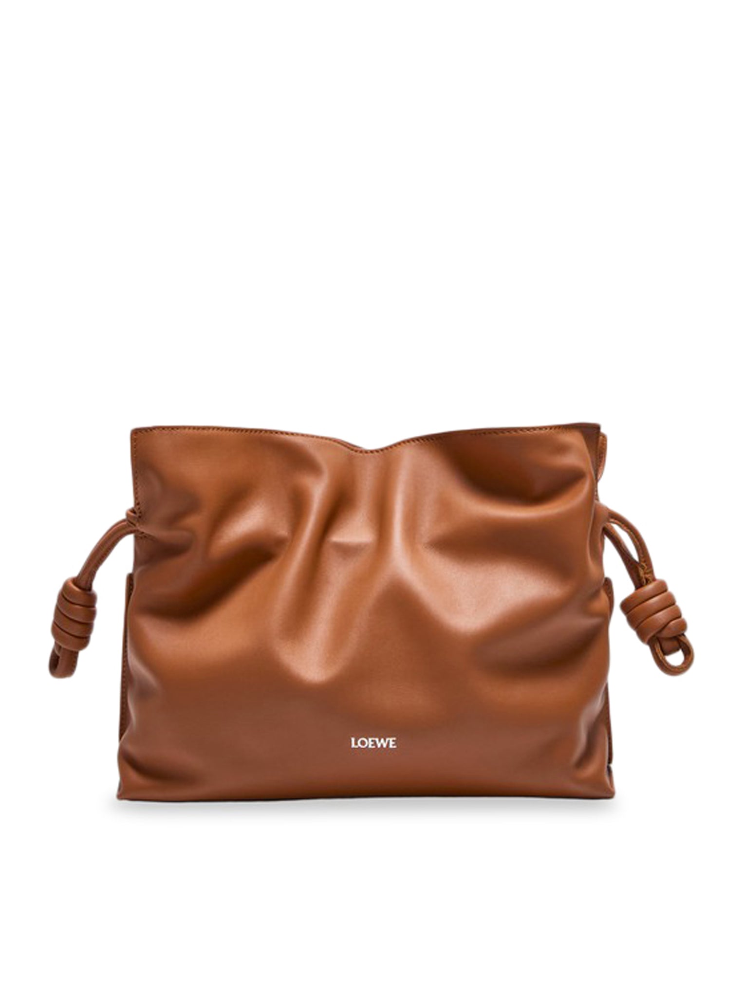 Loewe 罗意威 Flamenco 中号小牛皮纳帕手拿包 松鼠灰