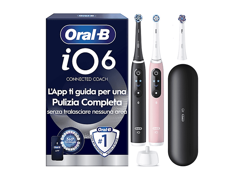 Oral-B iO6 Duo 黑/粉电动牙刷套装