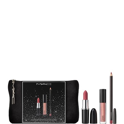 MAC Industry Icons唇妆3件礼盒（唇膏3.5g＋唇蜜3.1ml＋唇线笔1.45g＋化妆包）
