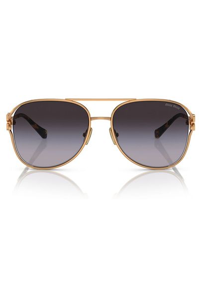 Miu Miu Eyewear 全框飞行员款太阳镜。