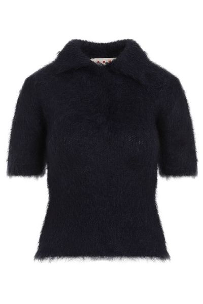 Marni 短袖磨毛针织polo衫