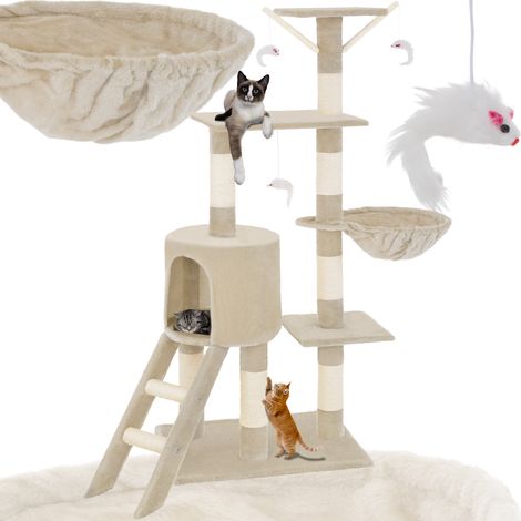 tectake 猫爬架 144cm·附 3 只逗猫鼠