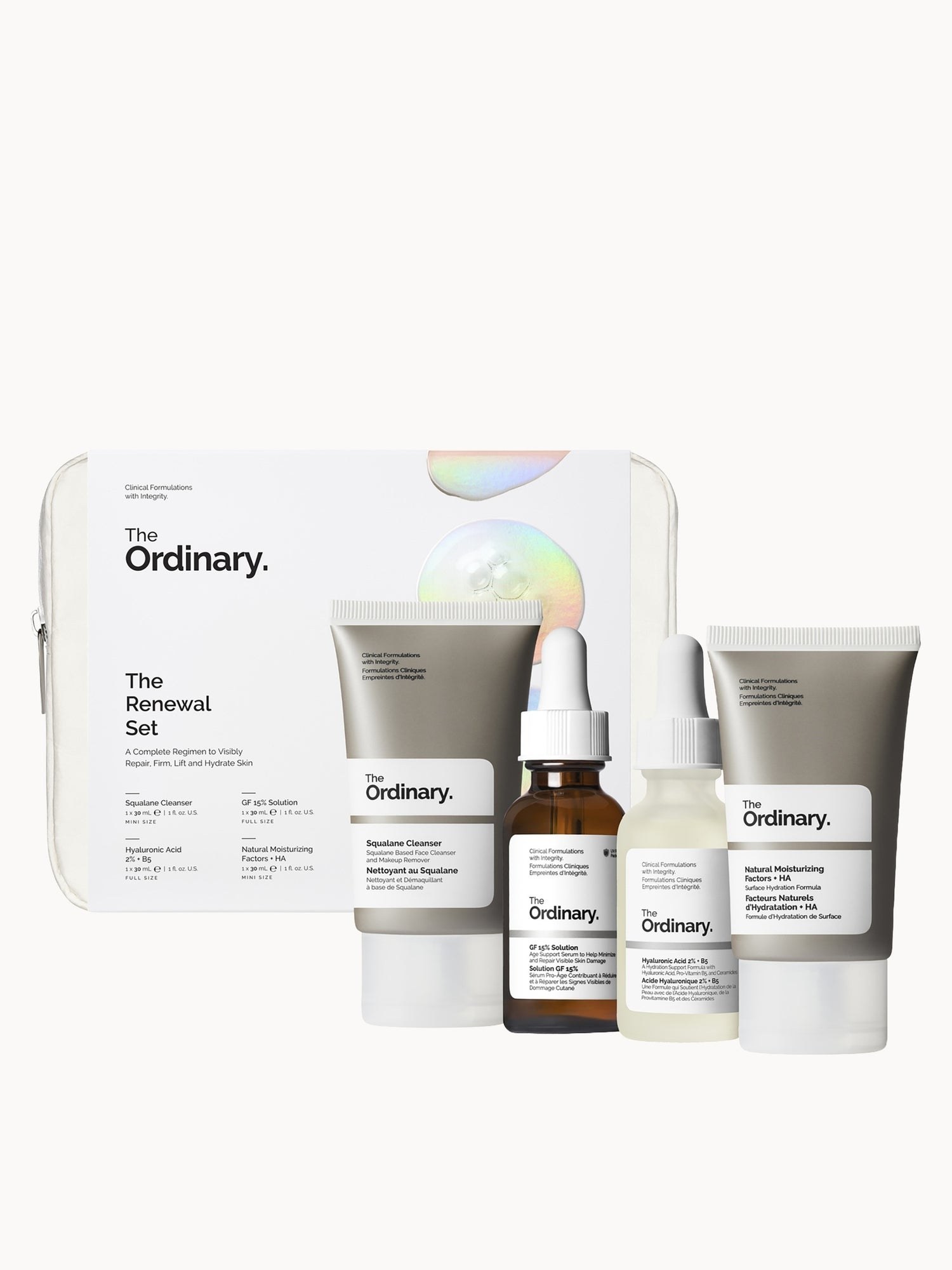 The Ordinary Renewal护肤三件礼盒|多肽精华30ml+Granactive Retinoid乳液30ml+玫瑰果油30ml