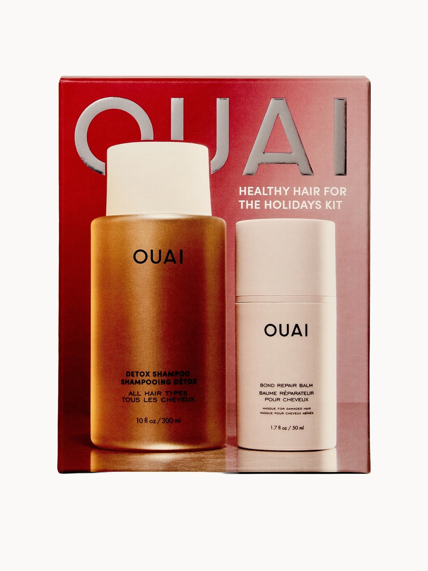 OUAI节日洗护双件礼盒|Detox洗发水300ml+Bond Repair Balm50ml