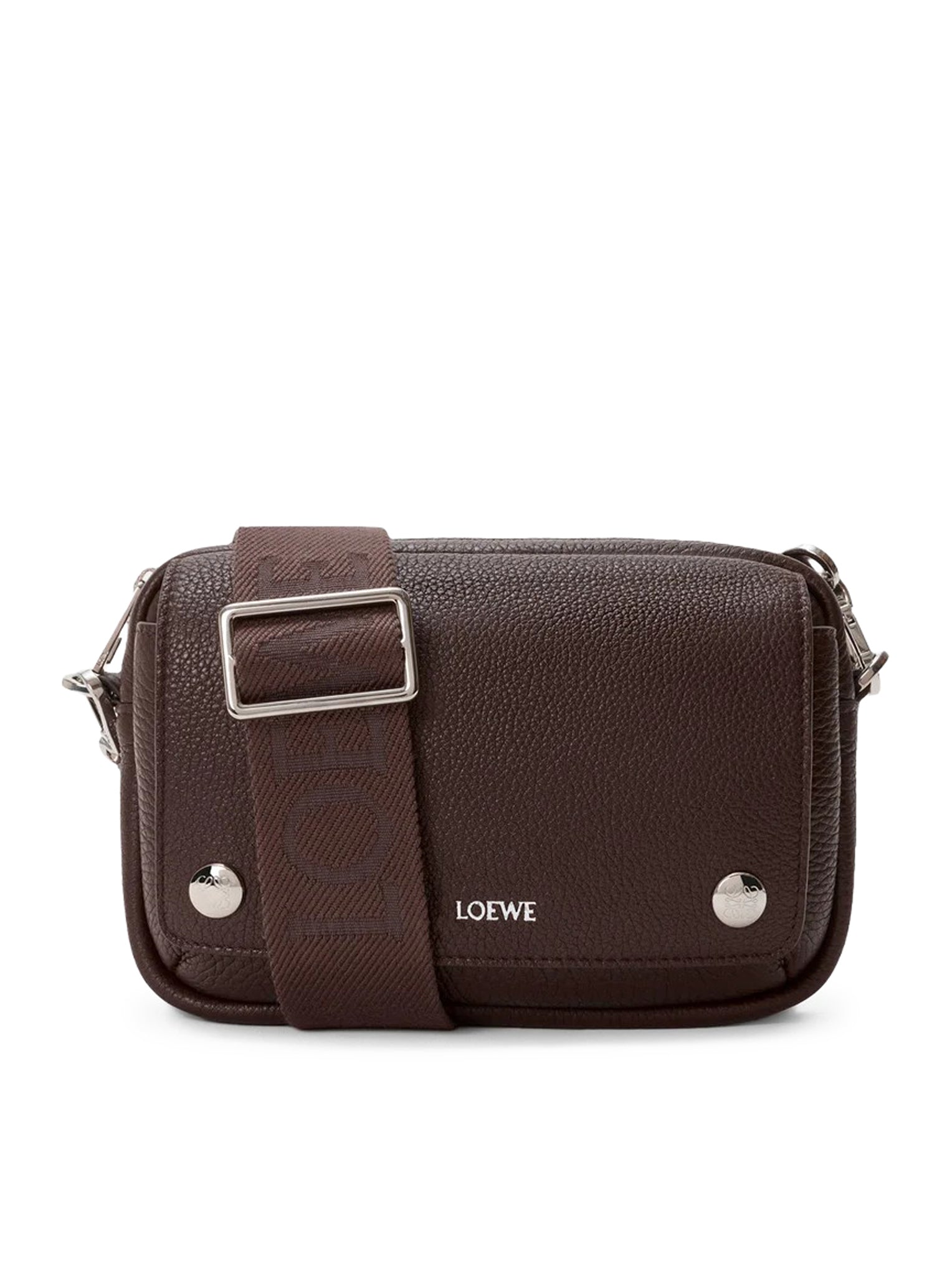 Loewe 罗意威 Pebble 小号粒面小牛皮邮差包 巧克力棕
