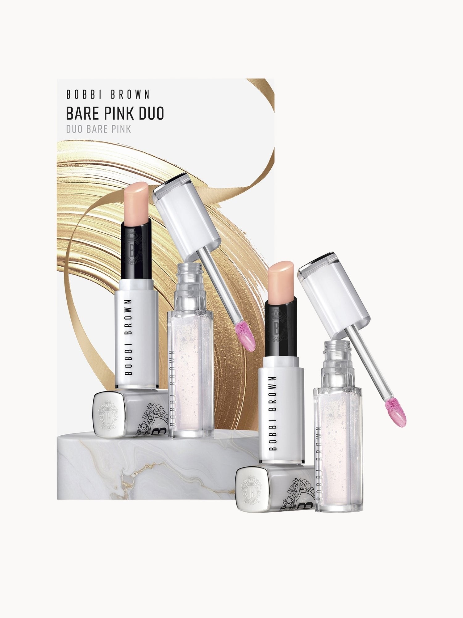 Bobbi Brown Bare Pink唇妆双件礼盒|润唇膏2.5g+唇油6ml