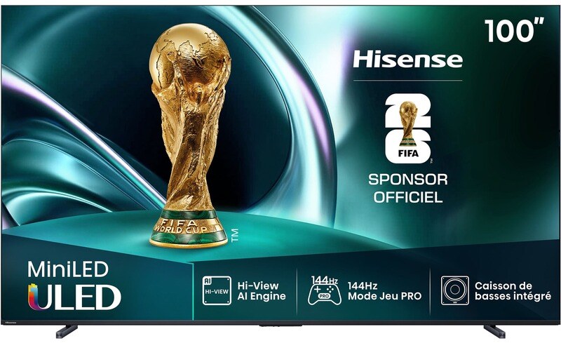 Hisense 100U7Q 100寸 Mini LED电视