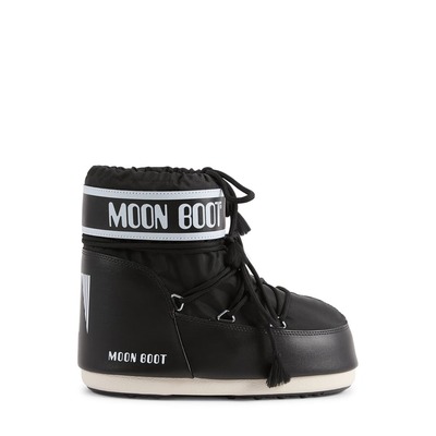 MOON BOOT MB ICON LOW 尼龙系带踝靴 黑色