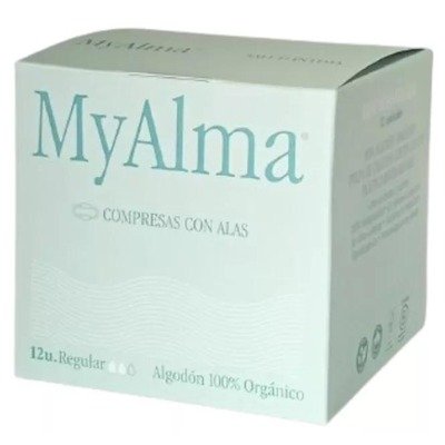 MyAlma 有机棉 Super 带翼卫生巾12片