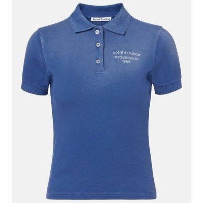 Acne Studios 褪色棉混纺Polo衫