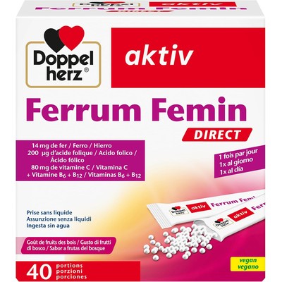 Doppelherz Ferrum Femin 补铁颗粒 40 条
